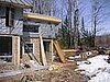 The insulation is completely exposed in this picture.